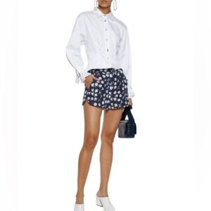 A.L.C. ALC Floral Quilted Metallic Silk/Wool Blend